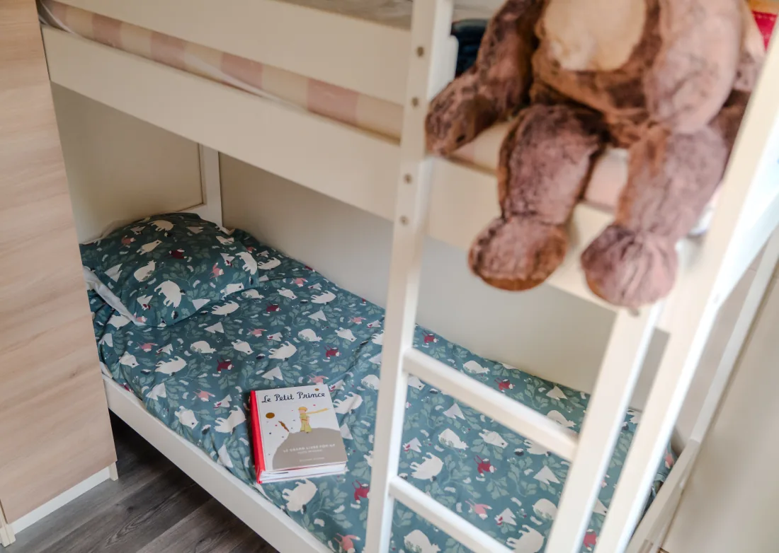 Chambre enfants d'un chalet en Ardèche