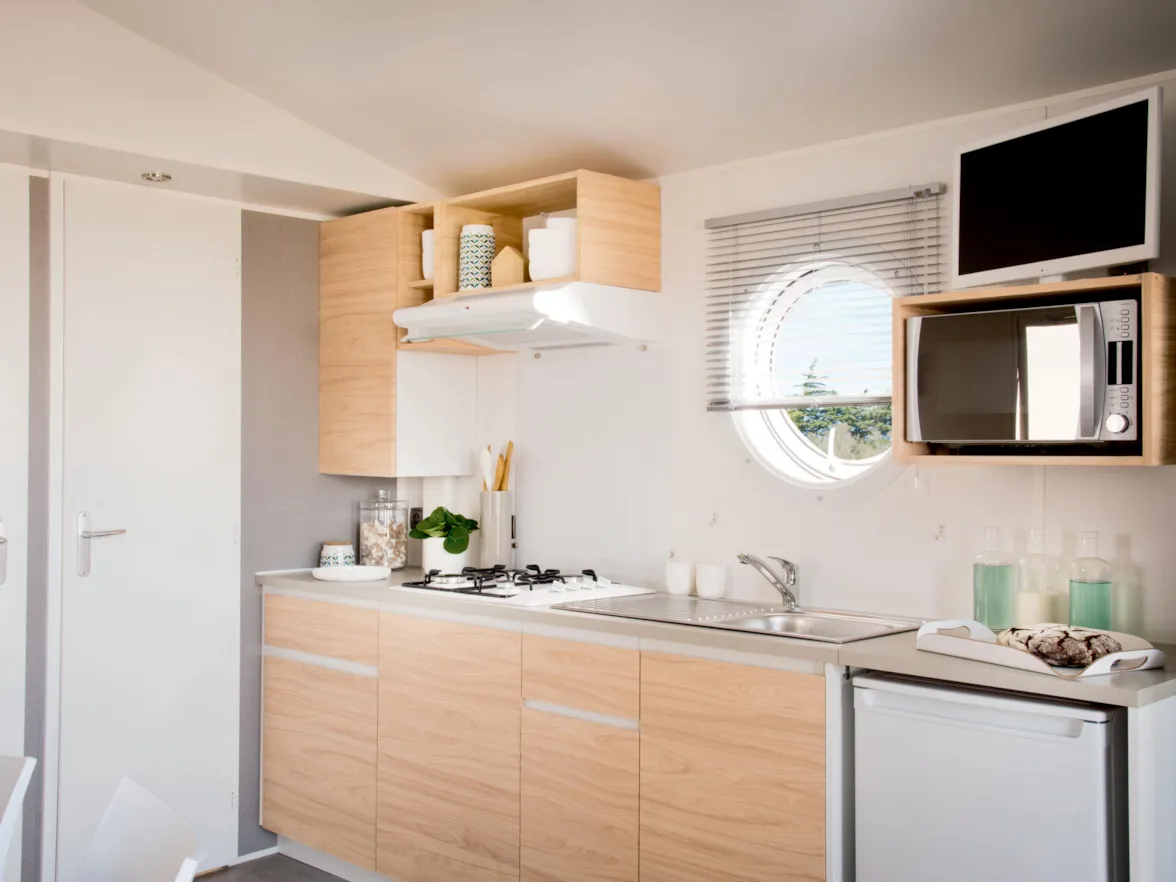 Cuisine d'un mobil-home First